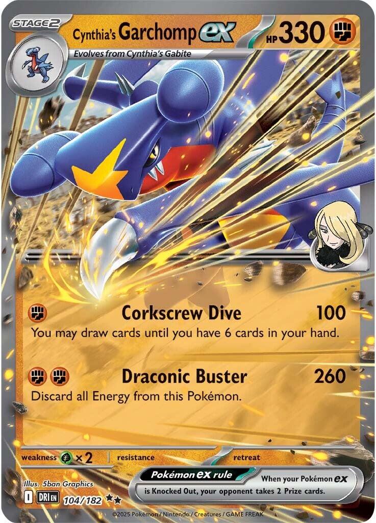 Cynthia's Garchomp EX DRI EN 104/182