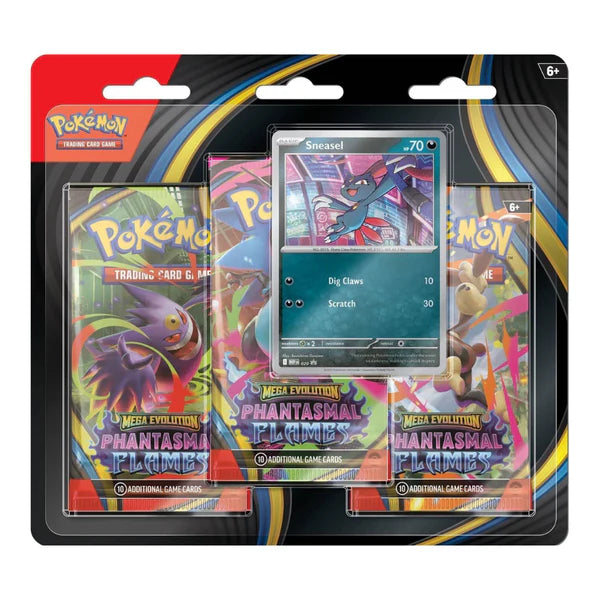 Pokémon Mega Evolution: Phantasmal Flame 3-Pack Blisters (Sneasel) (ENG)