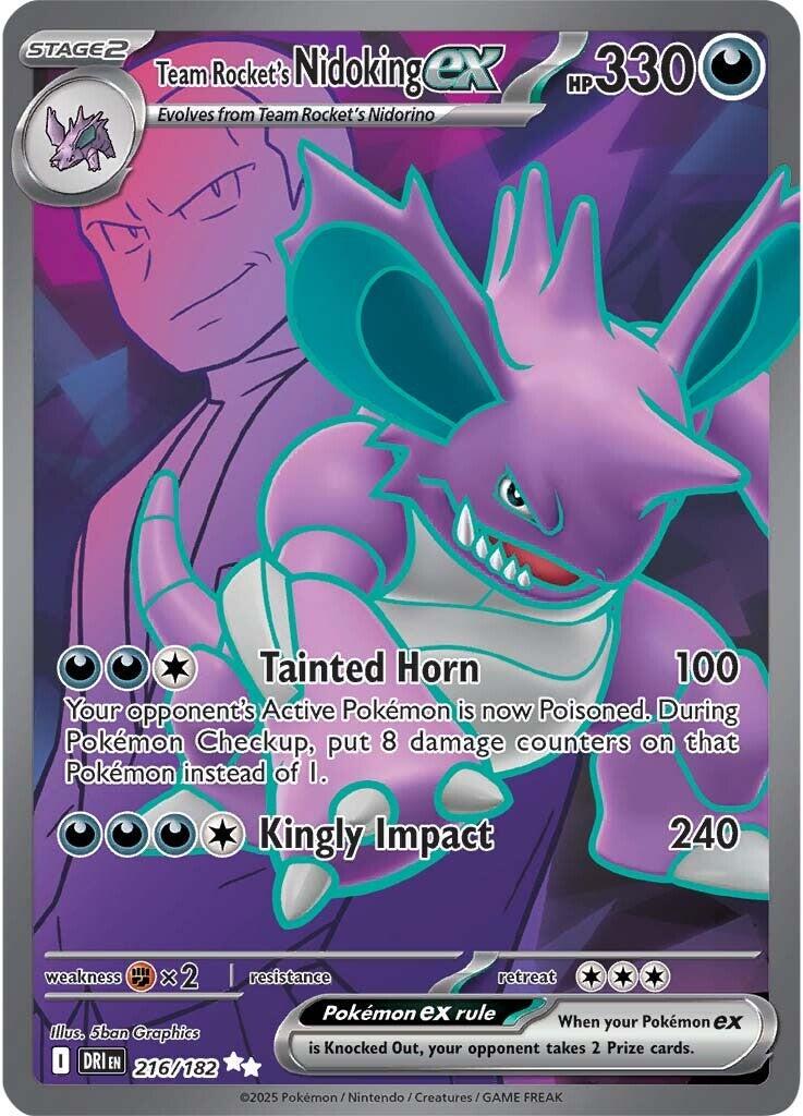 Team Rocket´s Nidoking EX DRI EN 216/182