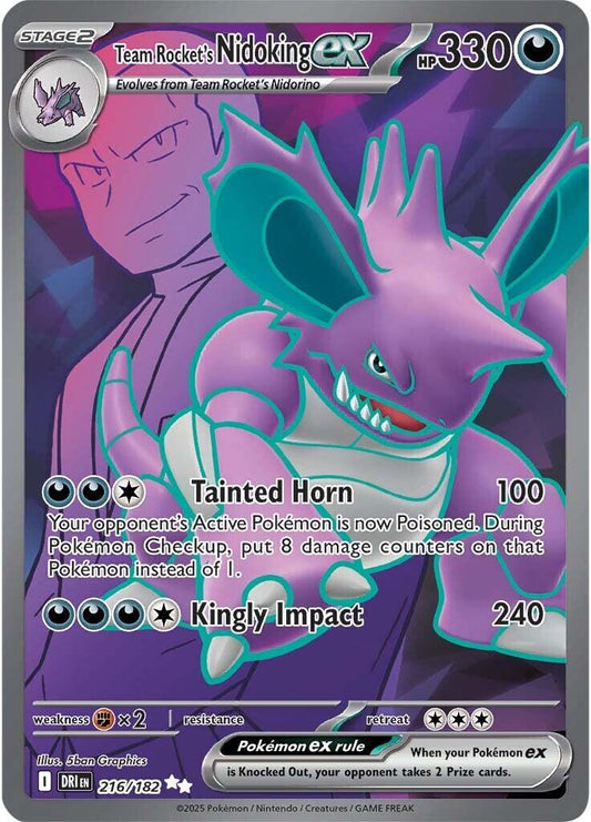 Team Rocket´s Nidoking EX DRI EN 216/182