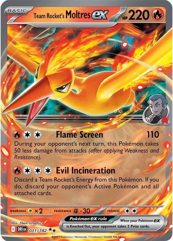 Team Rocket´s Moltres EX DRI EN 031/182