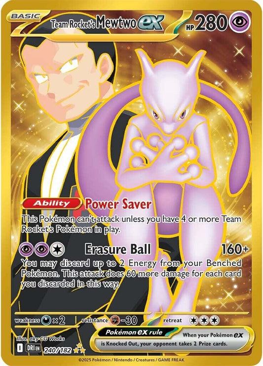 Team Rocket´s Mewtwo EX DRI EN 240/182