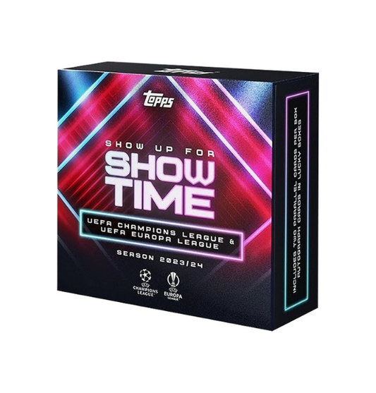 2023-24 Topps UEFA Club Competitions Showtime Show Up for Showtime Hobby Box